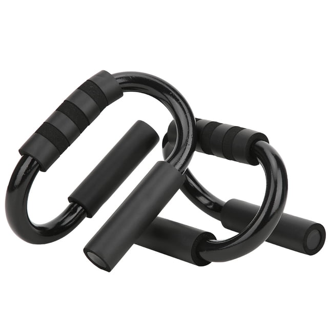 2Pcs S shape Push Up Bar Bracket Chest Muscles Foam Exercise Training Indoor Fitness Equipment(S shape Push Up Bracket ),