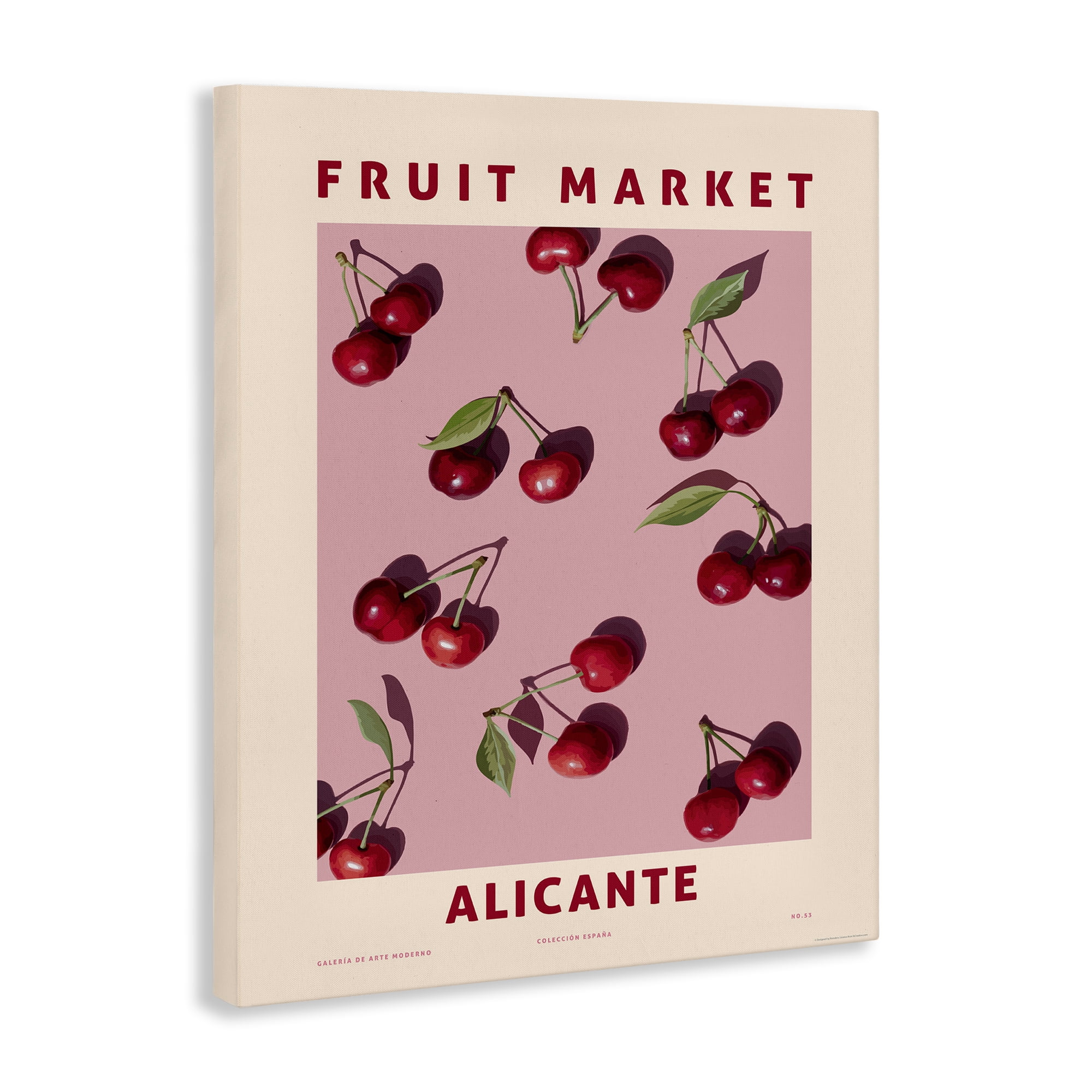 Stupell Industries Fruit Market Cherries Food & Beverage Painting Wrapped Canvas Art Print Wall Art, 30 x 40
