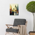thumbnail image 2 of Autumn On Wall Street New York City Painting Unframed Wall Art Print Poster Home Decor, 2 of 3