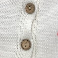 thumbnail image 5 of Odeerbi Toddler Girls Knit Cardigan Sweater Fall Winter Thermal Sweater 1-8 Years Patchwork Heart-shaped Loose Button Up Long Sleeve Sweater Cardigan Toddler Clothes White, 5 of 7