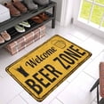 thumbnail image 3 of MKHERT Funny Vintage Rusty Metal Sign Welcome Beer Zone Doormat Rug Home Decor Floor Mat Bath Mat 30x18 inch, 3 of 3