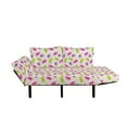 thumbnail image 2 of Ice Cream Futon Couch, Popsicles in Cartoon Style Scattered on Polka Dot Background Yummy Fresh Frosting, Daybed with Metal Frame Upholstered Sofa for Living Dorm, Loveseat, Multicolor, by Ambesonne, 2 of 4