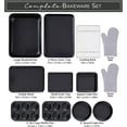 thumbnail image 2 of Country Kitchen Nonstick Cookware and Bakeware Set with Stackable Design, Gray, 13-Piece, 2 of 9