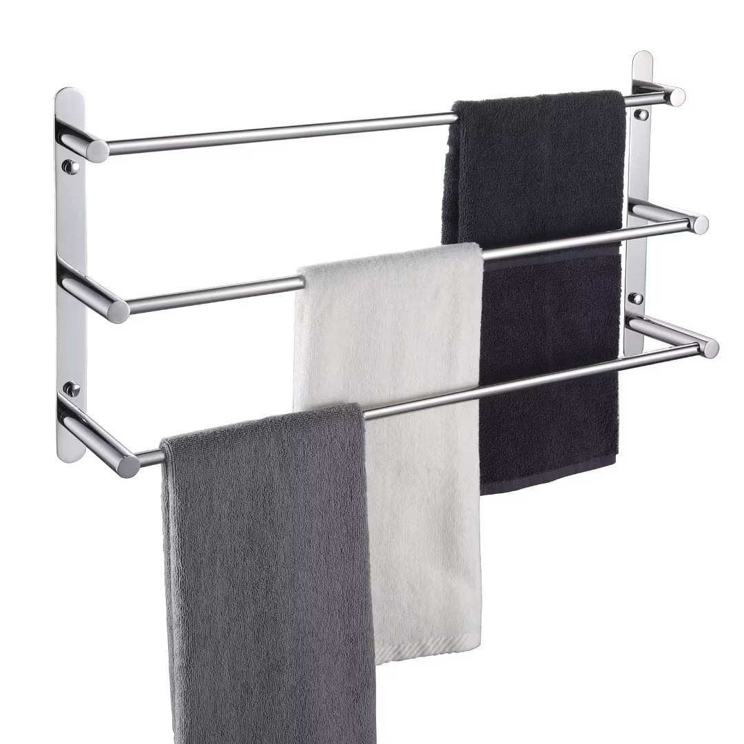 Wall Mounted Towel Rack 1/2/3 rod Hanging Towel Rack Bath - Temu