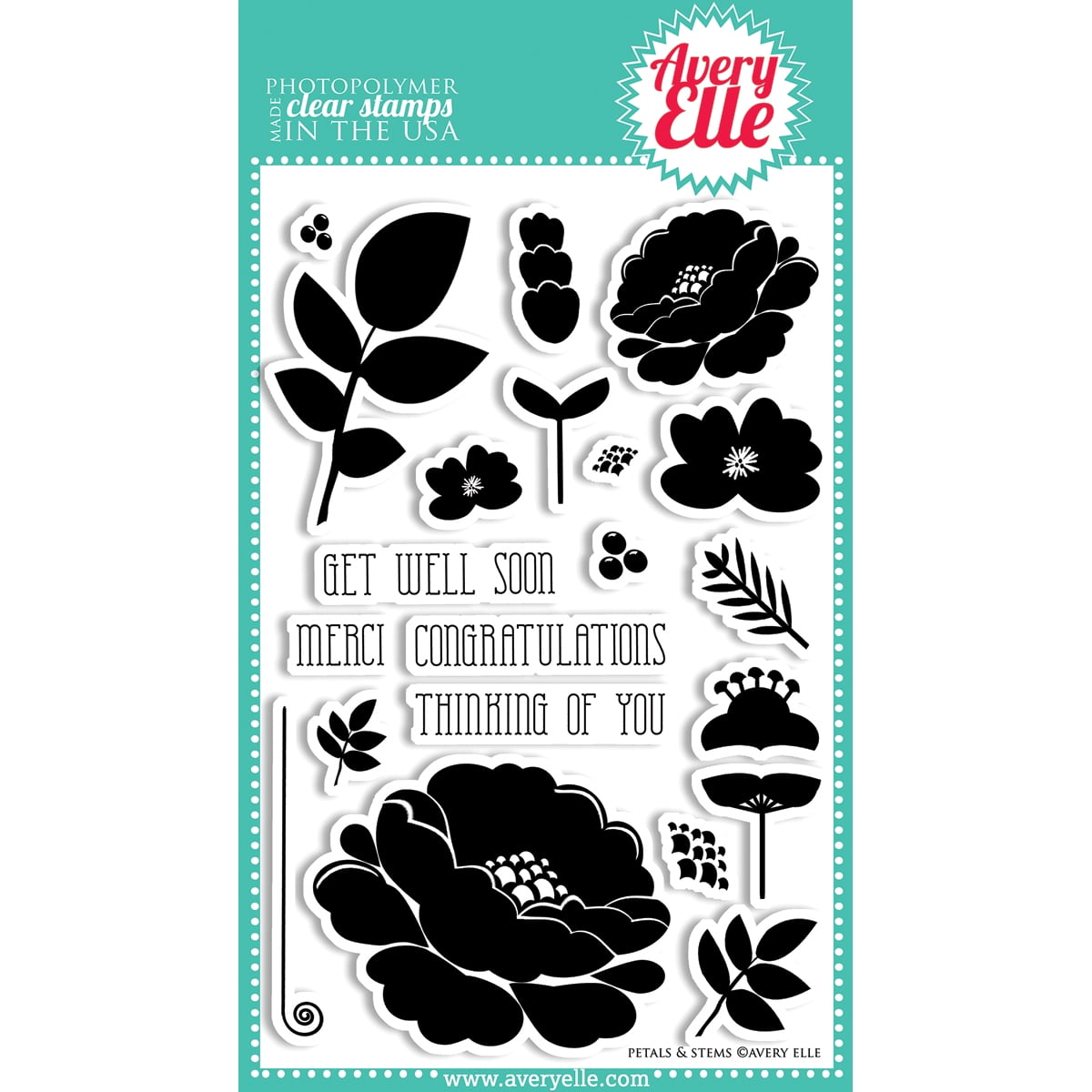 Avery Elle Clear Stamp Set 4 x 6-inch Handwritten Notes