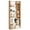 Natural, variant on Topbuy 6-tier Bookshelf Bookcase w/ Anti-Tip Kits Home Wood Organizer Free-standing Room Divider Display Shelf Natural