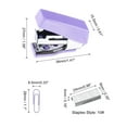thumbnail image 2 of Uxcell Stapler Set, Metal Portable Desktop Office Stationery No Jams Stapler for Business, Desk, Home, Classroom, Purple, 2 of 6