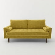 Kingway Furniture Velvet Genoa Living Room Sofa In Goldenrod