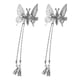 thumbnail image 4 of 4x Elegantes Horquillas con Pinza para El Pelo de Mariposa de Cristal con Borlas, Accesorios para El Cabello, Pasador de Metal Hueco para Dama de Boda 4 piezas, 4 of 7
