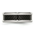 thumbnail image 3 of Chisel Stainless Steel Polished with Black Carbon Fiber Inlay 8mm Band, 3 of 7