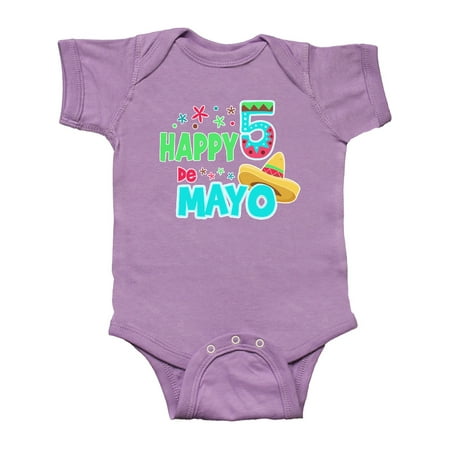 

Inktastic Happy Cinco de Mayo- sombrero Gift Baby Boy or Baby Girl Bodysuit