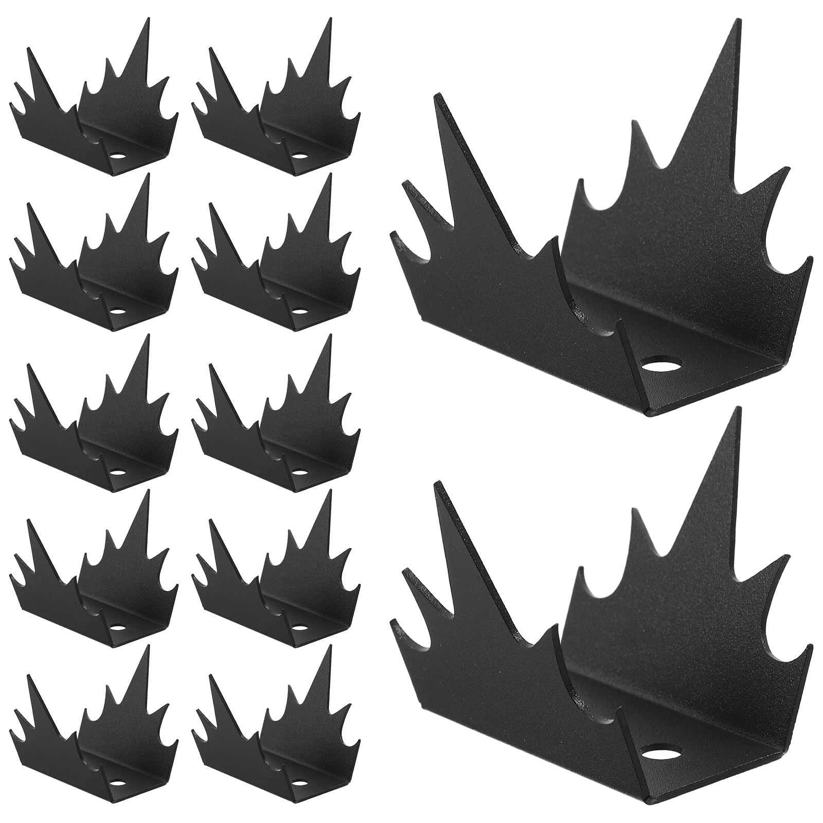 IDEANATEGRATE 1Set Black Metal Wall Fence Spikes Anti Climb Security Spikes Durable Rust Resistant Fence Accessory