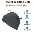 thumbnail image 4 of Uxcell 6 Pcs Sweat Wicking Cap Skull Cap Football for Men Dark Gray, 4 of 7