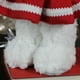 Northlight 13.5" Blanc et Rouge Fille Santa Ours en Chandail de Cerf Décoration de Noël Figure – image 5 sur 5