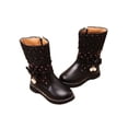 thumbnail image 5 of Frontwalk Kids Winter Boots Zipper Mid Calf Boot Warm Lined Shoes Outdoor Lightweight Girl Bowknot Black 11.5c, 5 of 5