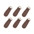thumbnail image 2 of 6x Zipper Pull Fixer Craft PU Leather Zipper Tags for Luggage Handbags Purses Boot Repair Replacement Supplies Coffee, 2 of 7
