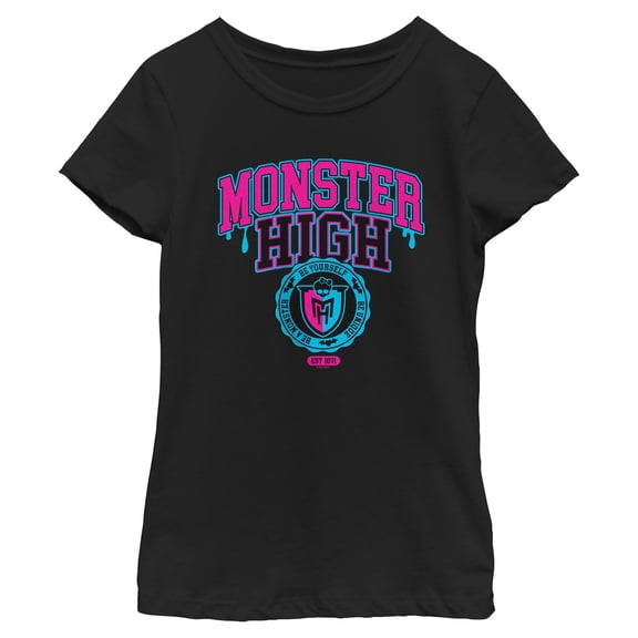 Girls Monster High Be Yourself School Logo T Shirt