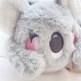 thumbnail image 4 of Long Plush Slippers Cute Animal Home Cotton Shoes Woman Girl Warm Winter Indoor Floor Shoes Flat Casual Non-slip Pink Grey, 4 of 5