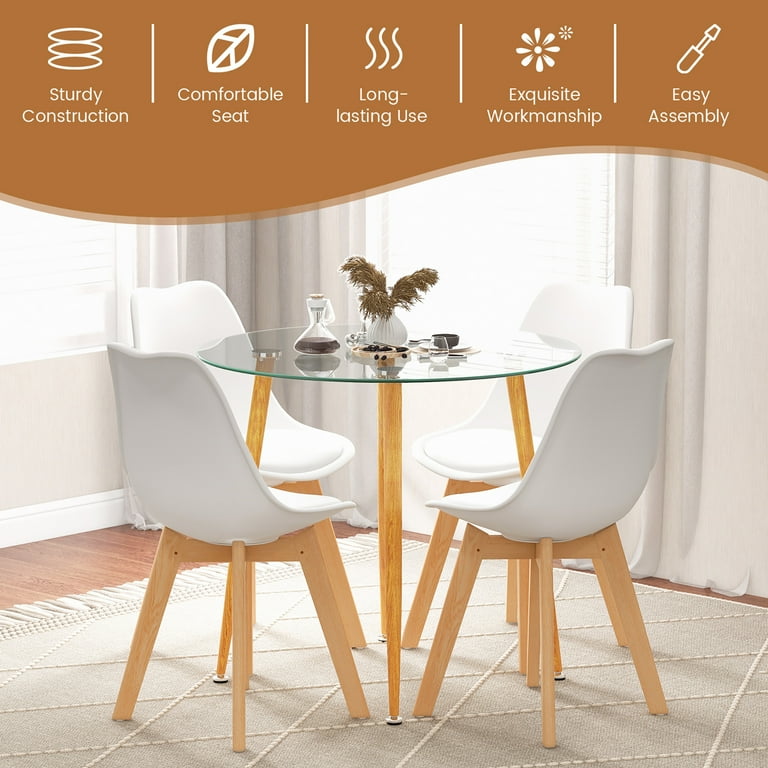 Round glass dining table set for 8 new arrivals