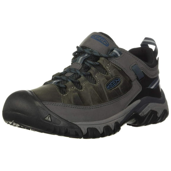 KEEN Men's Targhee iii Leather wp-m Hiking Shoe, Steel Grey/Captains Blue, 14 M US