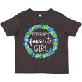 thumbnail image 3 of Inktastic Pop Pop's Favorite Girl Blue Flowers Wreath Girls Toddler T-Shirt, 3 of 5