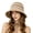 Khaki, variant on LXJHUAN Sun Hat for Women Striped Floppy Straw Wide Brim Summer Hats Breathable Foldable Packable Visor Beach Hat UV Protection Gardening Bucket Hat UPF 50 Brown