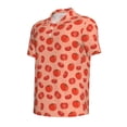 thumbnail image 2 of Balery Tomato Printed Men’s Short Sleeve Polo Shirt, Midweight Men's Shirt,Golf Polo shirts -3X-Large, 2 of 9