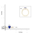 thumbnail image 6 of ANGARA Natural Trillion Tanzanite Solitaire Ring with Diamond Accents in 14K Yellow Gold for Women (Size-6mm) | December Birthstone, Anniversary, Jewelry Gift for Women | Natural Tanzanite Ring, 6 of 10