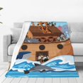 thumbnail image 1 of Balery Animals on Noah's Ark Manta de Felpa Suave y Acogedora – Cobija de Franela Aterciopelada para Cama, Lavable y Cálida para Sofá, Mascotas, Transpirable-80"x60", 1 of 7