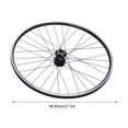 thumbnail image 2 of Miumaeov Mountain Bike Wheelset 27.5" Aluminum Alloy Rim Disc Brake MTB Wheelset with Hub Quick Release Front Rear Wheels Black Bike Wheels Fit Cassette Bicycle Wheelset, 2 of 12