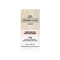 Wella Color Charm Permanent Liquid Hair Toner - T18 Lightest Ash Blonde- 1.4 fl oz