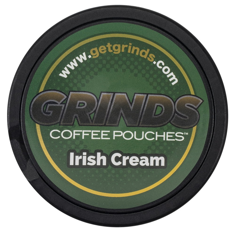 Grinds Coffee Pouches 20 Cans of Irish Cream Tobacco Free, Nicotine