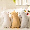 thumbnail image 4 of Peluche de gato negro peludo, juguete de dibujos animados de gatito soñoliento, muñeco de peluche suave kawaii, almohadas de abrazo para acompañar, regalos encantadores, 4 of 5