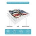 thumbnail image 5 of Quilts Twin Size, Navy Blue Butterfly 4th of July Soft Comforter Bedding Set for Bed, Independence Day Stars Wooden Lightweight Quilted Bedspread with Pillow Cover(2 Pieces), 68x86 Inch, 5 of 6