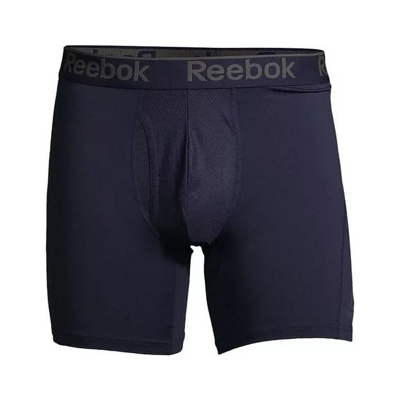 NEW REEBOK Men's Performance Long Leg 9 inch Boxer Briefs 3-Pack Size LARGE