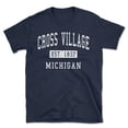 thumbnail image 1 of Cross Village Michigan Classic Established Men's Cotton T-Shirt, 1 of 1