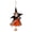 Orange, variant on Halloween Decor Indoor Spooky Halloween Decorations Purple Witch Broomstick Bell Hanging Ornament for Home Front Door Wall Tree Yard Haunted House Party Decor