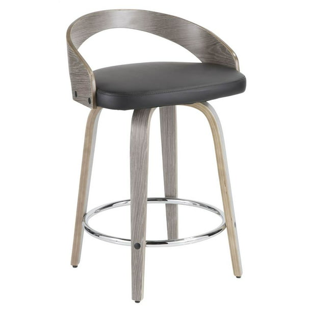 Lumisource Grotto 24 In Faux Leather, Grotto Bar Stools