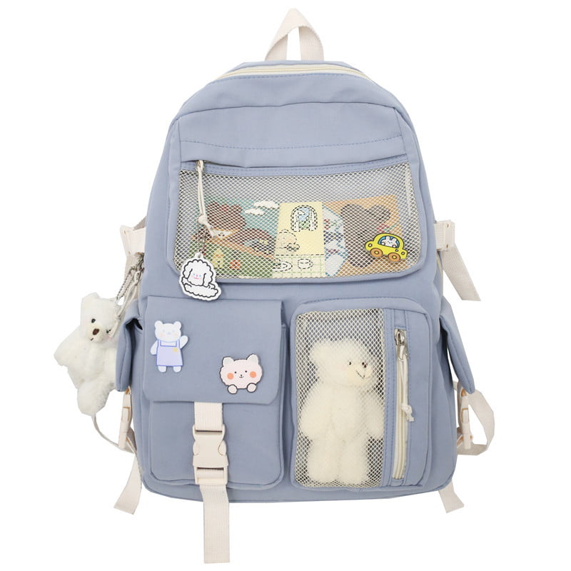 YTYS Kawaii Backpack with Cute Pin Accessories Plush Pendant Kawaii ...