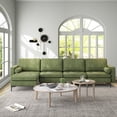 thumbnail image 3 of Gymax Oversized Modular Sectional Sofa L-shaped Sofa Couch w/ 2 Bolsters & 4 USB Ports, 3 of 10