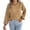 Khaki, variant on Qiopertar Women's Sweater Knitted Round Neck Long Sleeve Casual Loose Tops Fall Winter Basic Pullover Khaki S