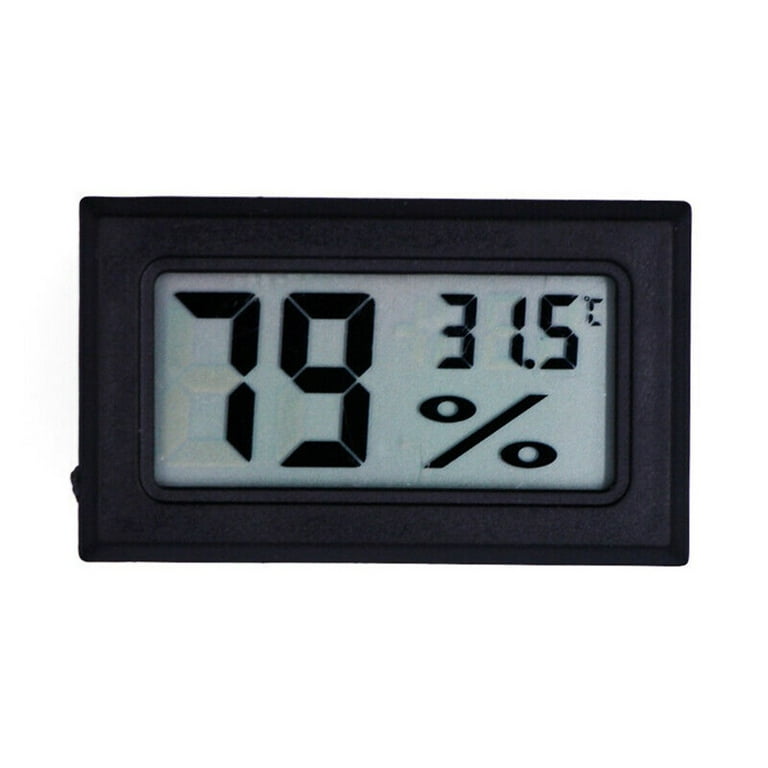 Qifei Mini Digital Thermometer Hygrometer, LCD Monitor Temperature Outdoor Humidity Meter with External Probe for Incubators, Brooders, Reptile Tank