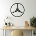 thumbnail image 2 of LaModaHome Exclusive Mercedes Logo Metal Wall Art Decor – Durable & Artistic Metal Wall Art for Home and Office Decor, Perfect for Any Interior Design Aesthetic, 2 of 5