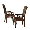 thumbnail image 3 of Steve Silver Company Antoinette Leather Dining Arm Chair in Cherry, 3 of 5