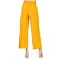 thumbnail image 3 of Women's Basic Wide Leg Elastic Waistband Button Detailing Pants, 3 of 5