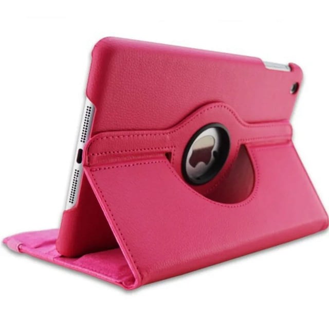 Étui pour Apple iPad Pro 12.9 à Rotation 360, Couverture Intelligente iPad 12.9 Pro 3 4 5 6e Gén 12.9 Pouces, Étui de Protection en Cuir PU pour Tablette, rose Rouge, Pro 12.9 1re Gén 2015