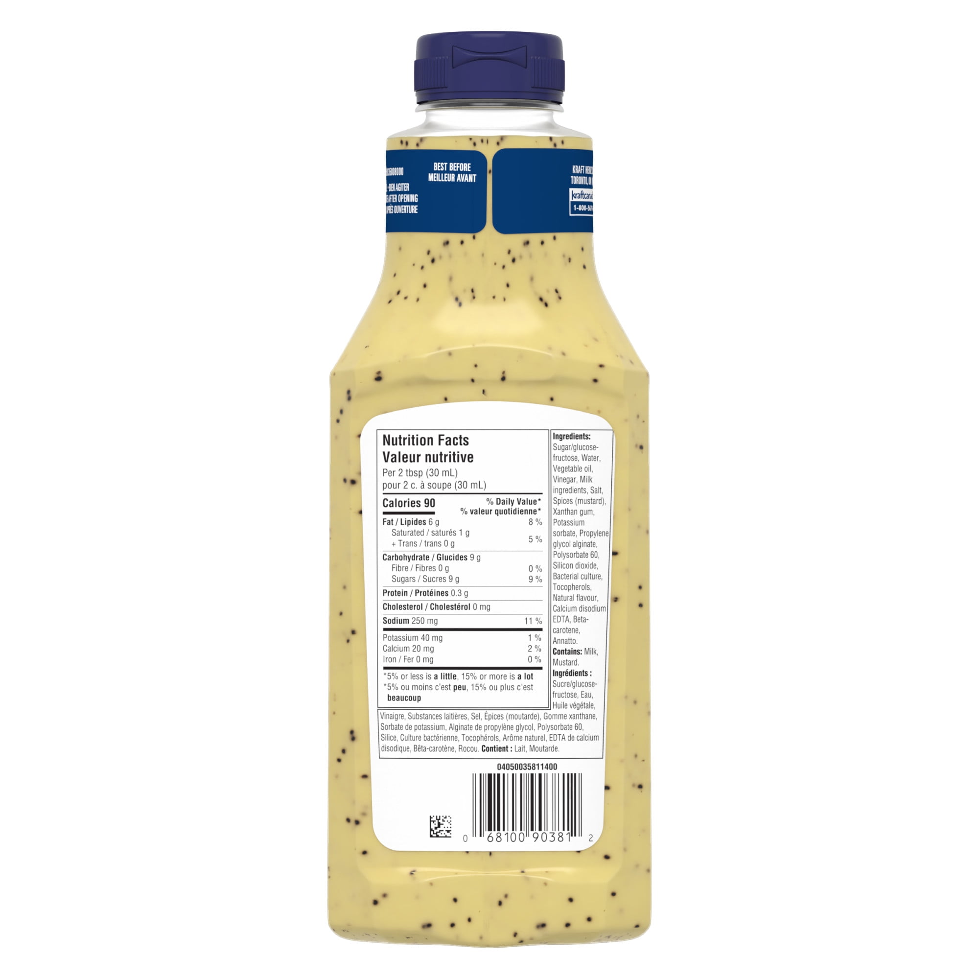 Vinaigrette Crémeuse Graines De Pavot Calorie-Wise, Bouteille