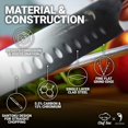 thumbnail image 3 of Santoku Knife 7 Inch | Best Chef Knife | 7In Chef Knife | Classic Santoku Chopping Knife | Vegetable Knife - Stainless Steel Kitchen 7 | Chef's Knife ​| Best Knife Chefs Foundry Knife | Santoku Knives, 3 of 8