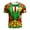 02-Green, variant on Men's St Patricks Day T-Shirts 3D Printed Shamrock Tuxedo Tees Shirt Clover Leaves Casual Short Sleeve Shirts 01-Red M