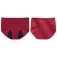 thumbnail image 5 of Valcatch 3 Pack Women's Menstrual Period Underwear Hipster Panties Mid Waist Cotton Postpartum Briefs Four-layer Leak-Proof Underpants, 5 of 7